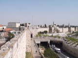 Wall around old Jerusalem (around Jaffa Gate) build by Ottoman Sultan Suleiman the Magnificent