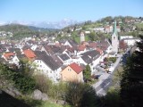 View over  beautiful old  city center of Feldkirch (.AT)
