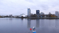 Smurf walking in Minsk