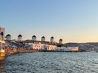 Sunset at the Mykonos windmills