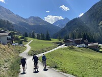 Leaving Liddes, a beautiful scenery to Bourg Saint Pierre with my new friends