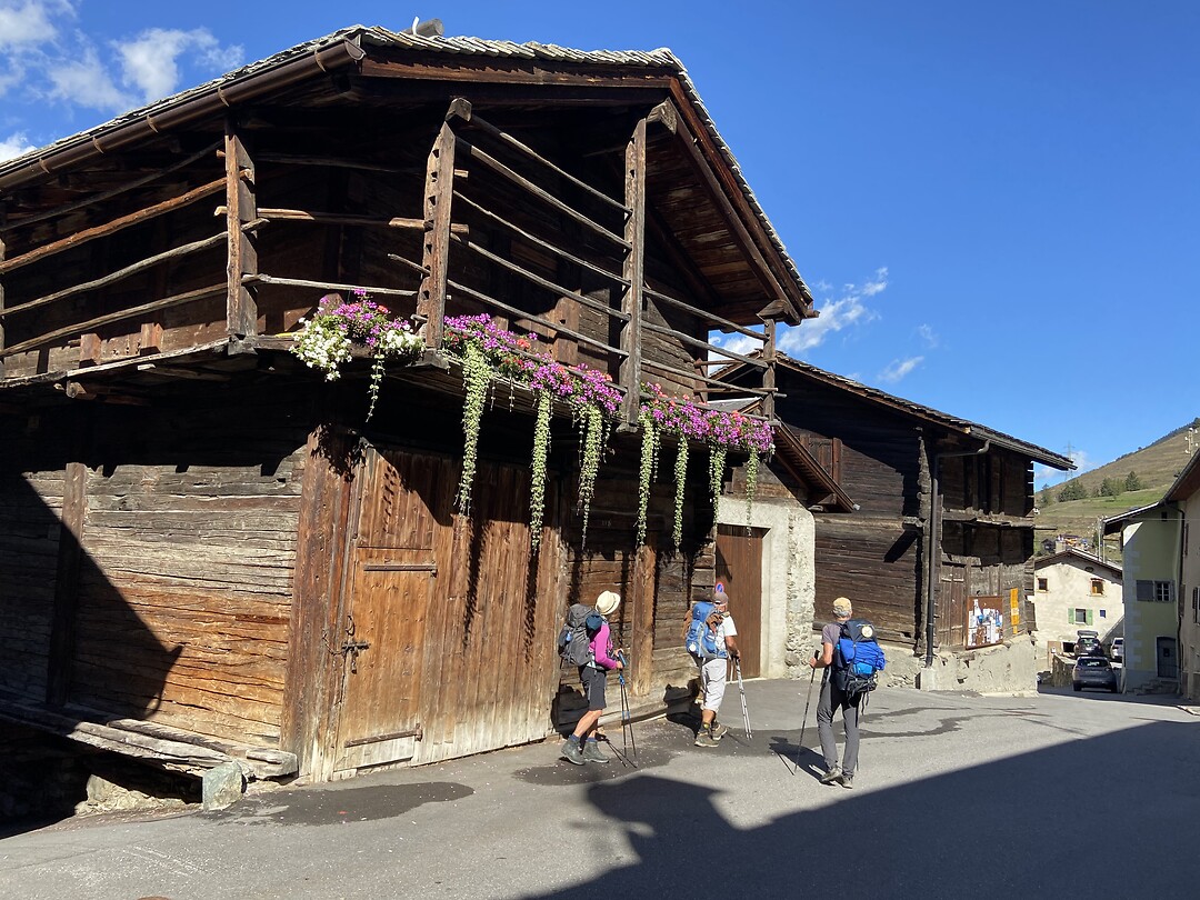 Old wooden houses in Liddes