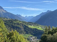 A view of the Alps on our way down to Aosta