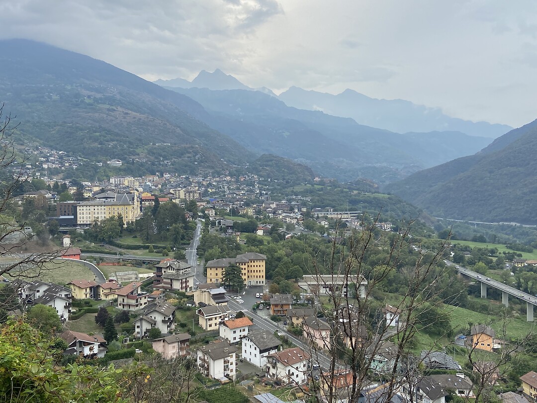 A view to Saint Vincent in the Aosta Valley