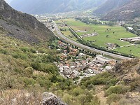 Approaching Verres. Down beAosta valley