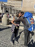 Marianne welcoming Leonardo