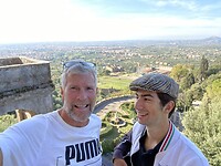 Selfie with Leonardo in the garden of Villa d´Este