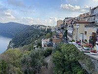Castel Gandolfo on the border of the Lago Albano