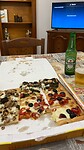Take away pizza. The only food available in the evening in Sezze