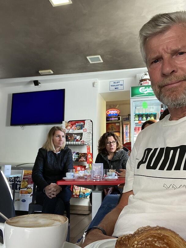 Breakfast in the bar in Sezze