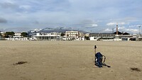 Bathing in the sea the in Geata
