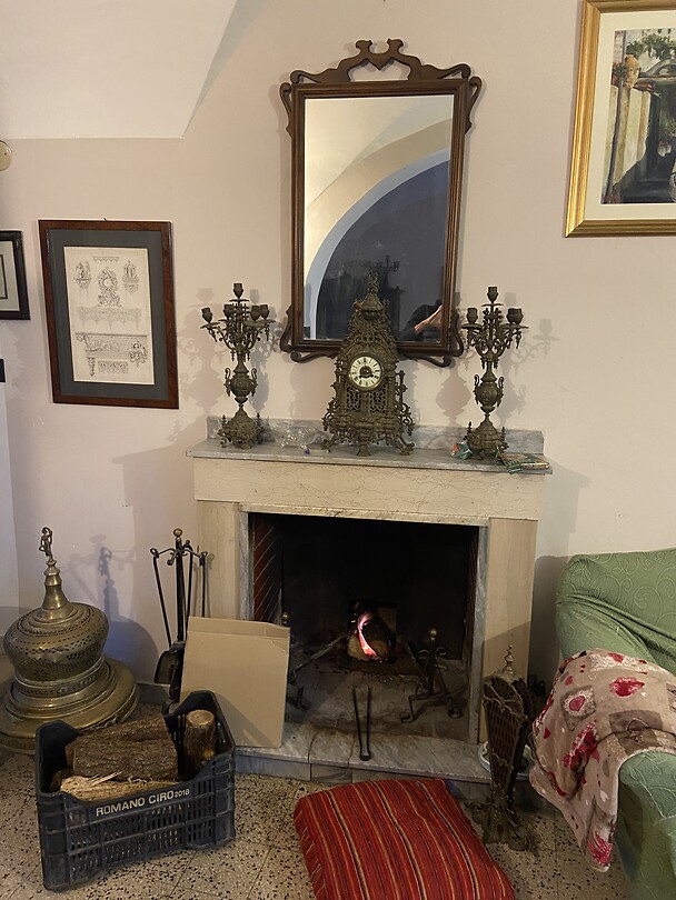 Got the fire going at Maria´s place