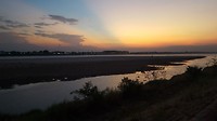 Zonsondergang aan de mekong
