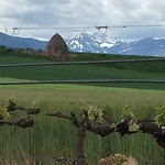 Een Chozo met daarachter monte San Lorenzo