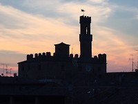 Mijn uitzicht vanaf het dakterras van Albergo Etruria