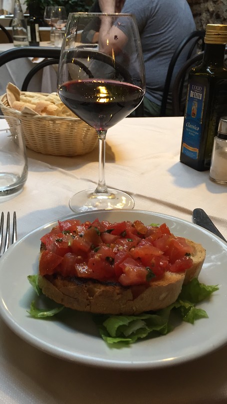 Bruschetta e vino