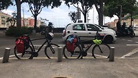 ... en fietsen op z'n Italiaans geparkeerd