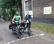Officiele startstreep bij het St.Jacobshuis in Haarlem!