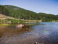 kajakken in de rivier Otra