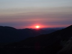 Zonsondergang onderweg naar Jamestown