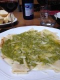 testaroli met pesto, jum!