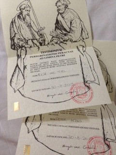 Testimonium met stempel vh vaticaan