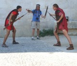 gevecht met de romeinse soldaten