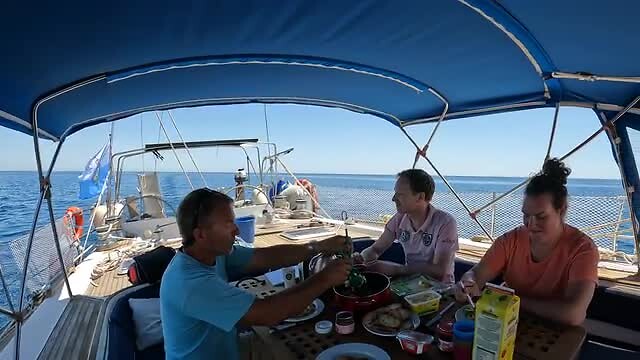 De lunch aan boord