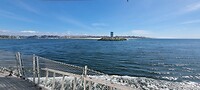 De haveningang van Porto