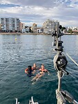 Zwemmen in de baai van Aguilas