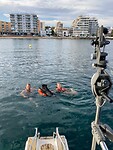 Zwemmen in de baai van Aguilas