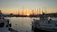 Prachtige zonsondergang bij Aegina