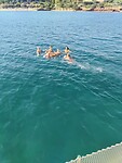 Het water is nog heerlijk
