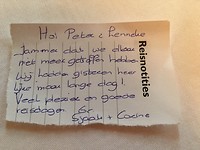 Gedag briefje