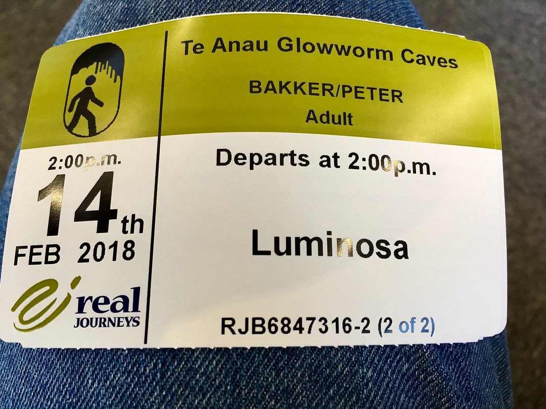 Toegangsbewijs voor de boot naar de glimwormen