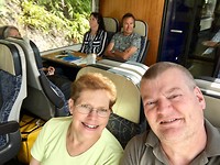 in de trein
