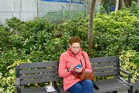 Appen in het park