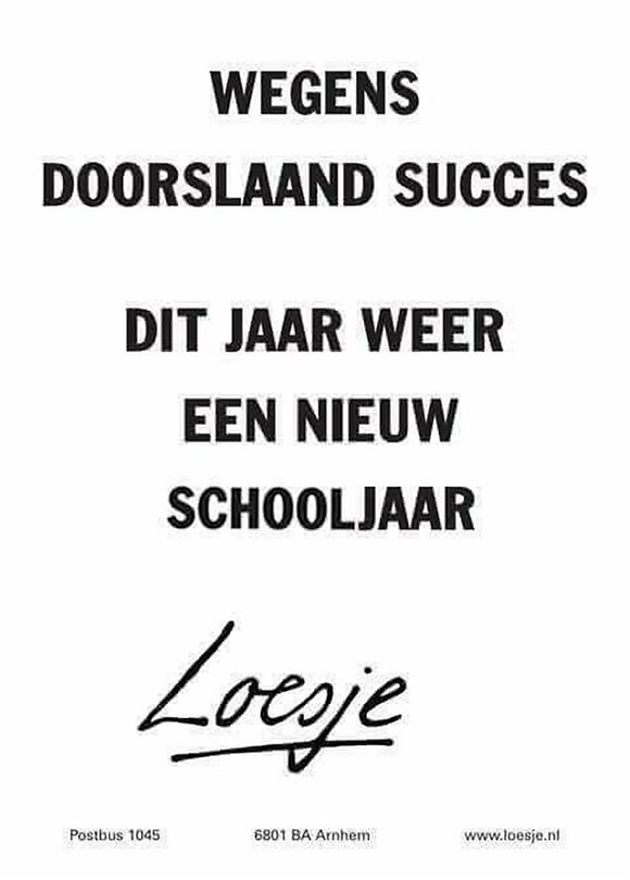 167. De scholen zijn weer begonnen
