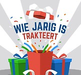 218. Wie jarig is trakteert
