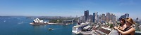 Panorama van het uitzicht vanaf de pilaar van Harbour Bridge