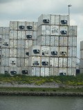 Schilderij van containers