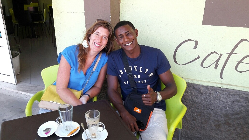 Sparkling Treasure, Sandra Smit (l.) en haar vriend Elton Jorge Ramos Tavares