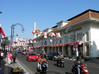 Druk verkeer in Bandung