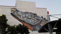 Mural crocodile, zout of zoet, stout of goed