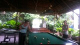 poolen in de pauze