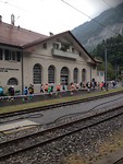 Onderweg vanuit de trein gezien