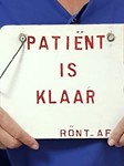 Bordje op de röntgen...........