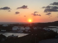 Zonsondergang vanaf Fort Nassau