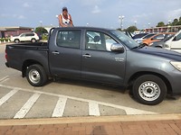 De Toyota, Pick-up, rijdt geweldig