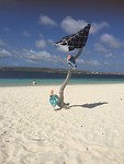 Klein Bonaire met onze snorkelsets....